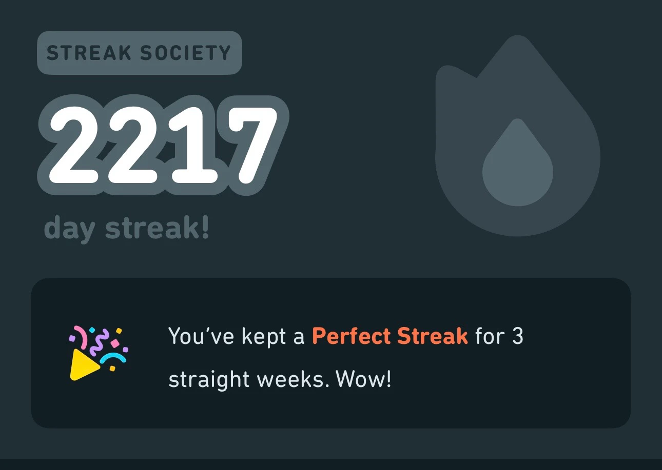 2217 day streak
