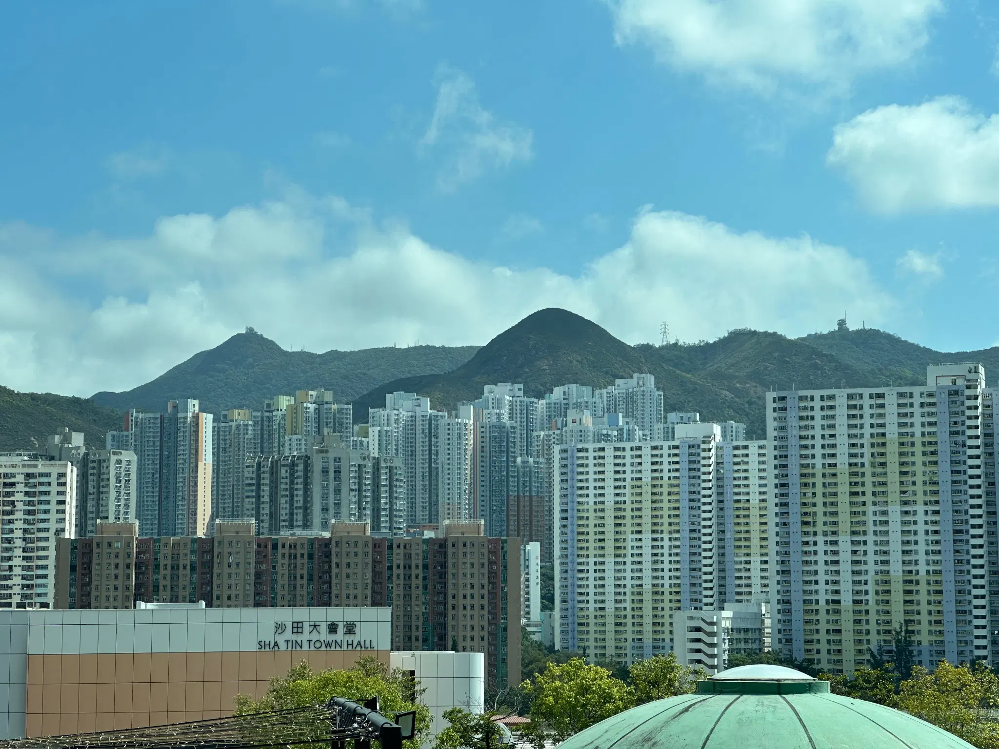 View of Sha tin area from New Town Plaza